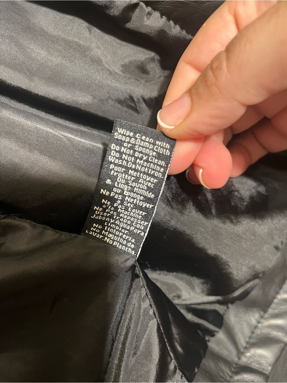 therapy Black Collarless Leather Zip-Pocket Jacket - Picture 3 of 5